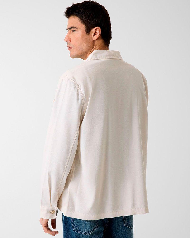 Camisa Paolo Cotton Blend Ls Overshirt Blanco-2