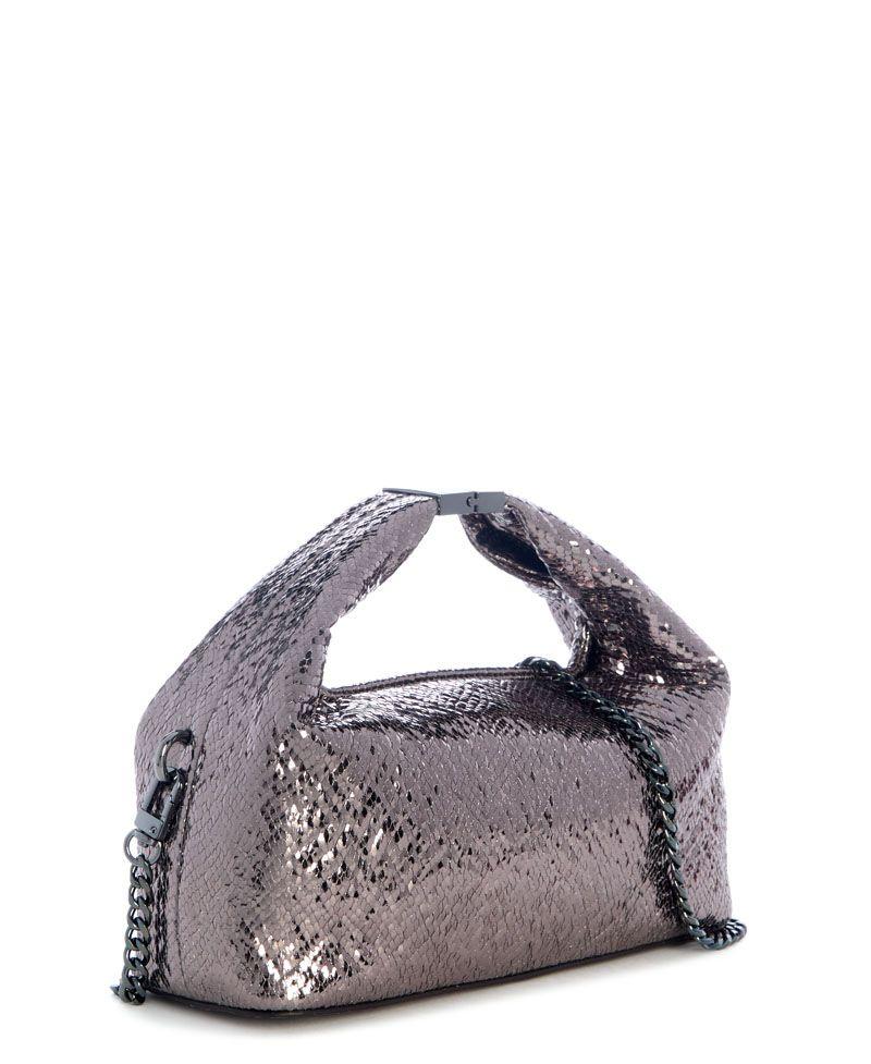 Cartera Jewels Top Handle Pouch Plateado-1