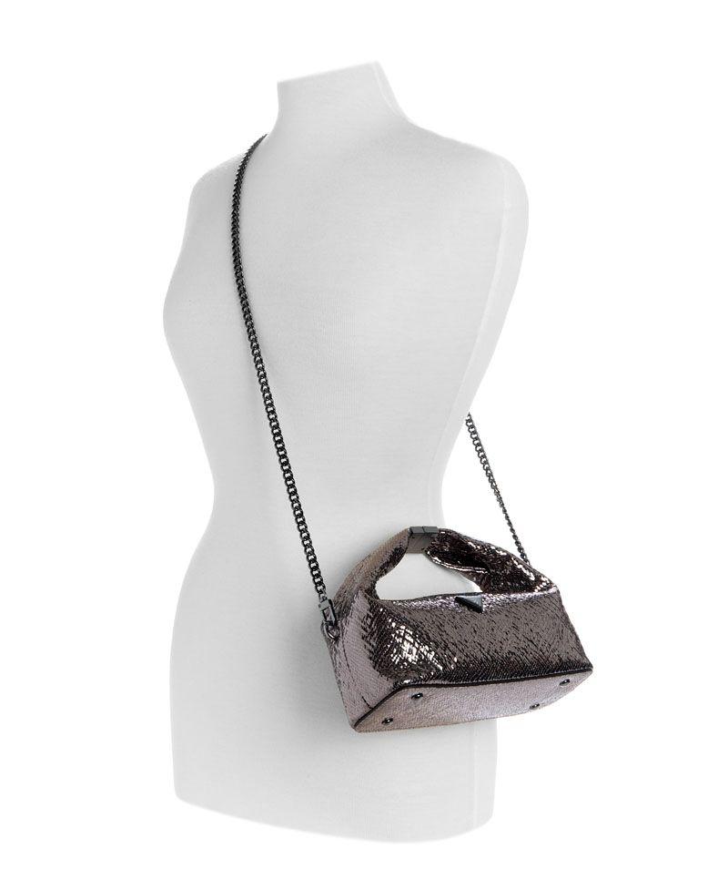 Cartera Jewels Top Handle Pouch Plateado-4