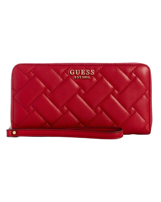 Billetera Guess Mujer Alanna Slg Large Zip Around Rojo-0