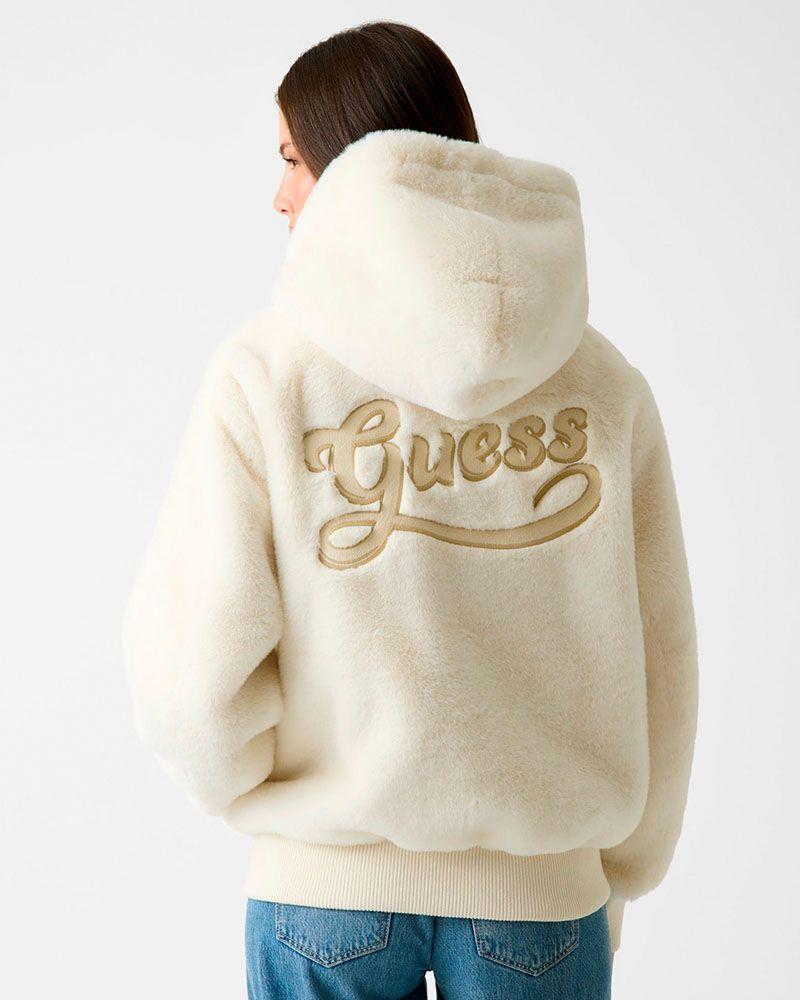 Chaqueta Lucrezia Faux Fur Logo Blanco-1