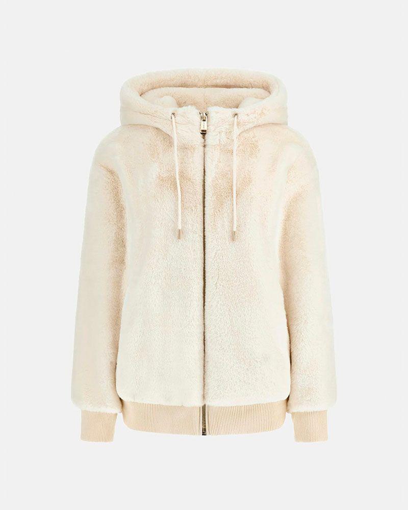 Chaqueta Lucrezia Faux Fur Logo Blanco-4