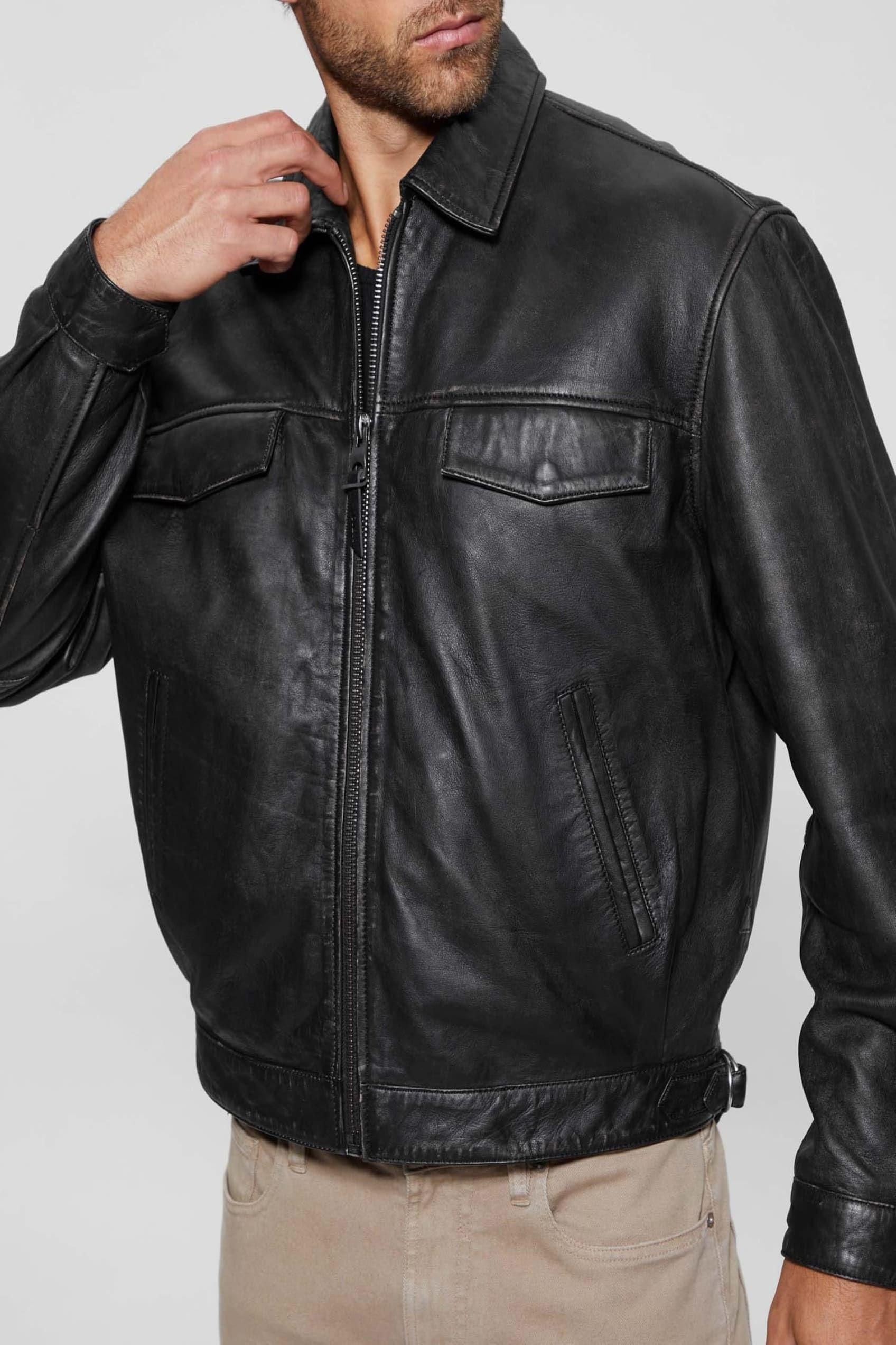 Chaqueta Distressed Leather Zip Jkt-2
