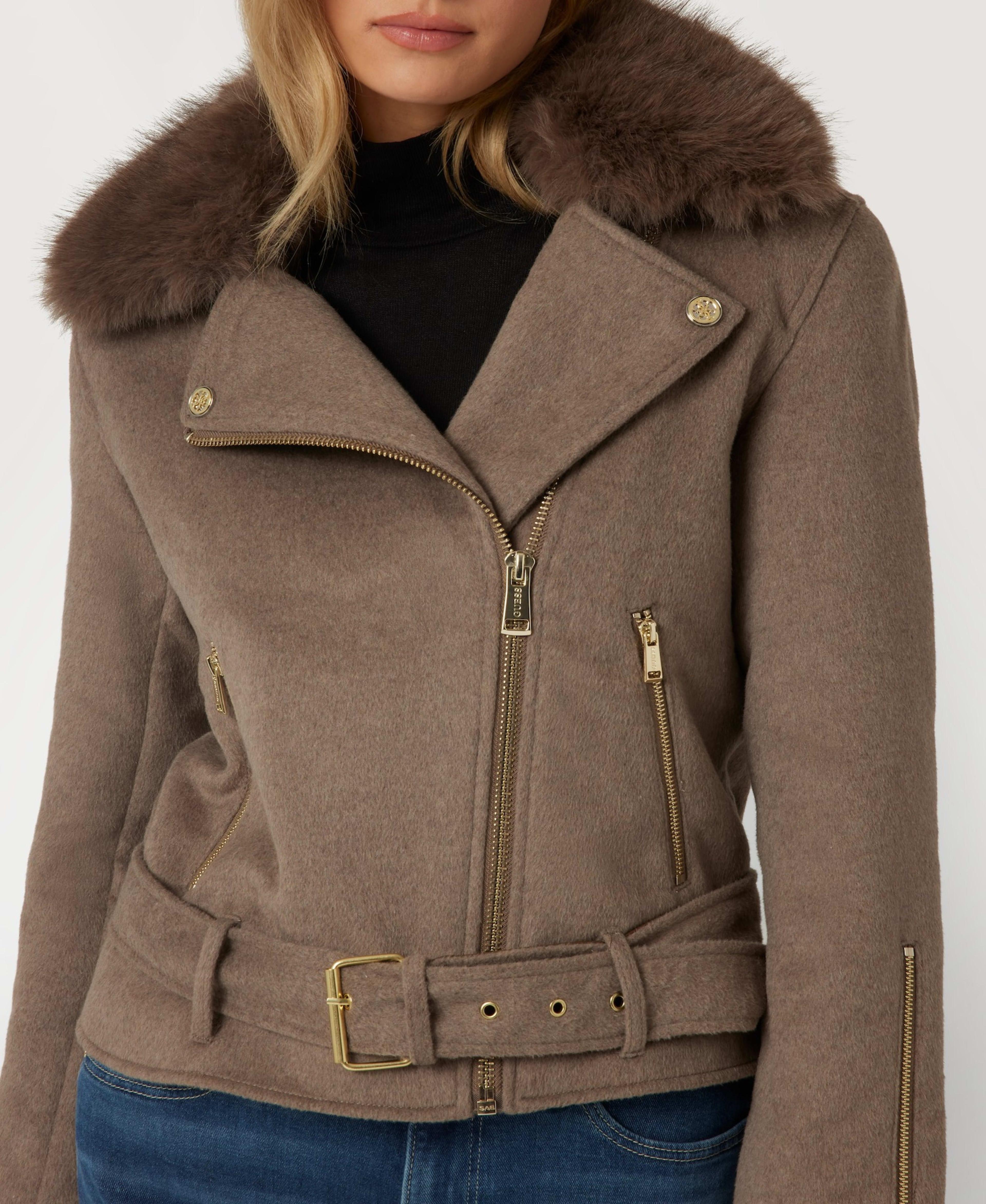Chaqueta Guess Mujer Nancy Faux Fur Jacket Surtido-3