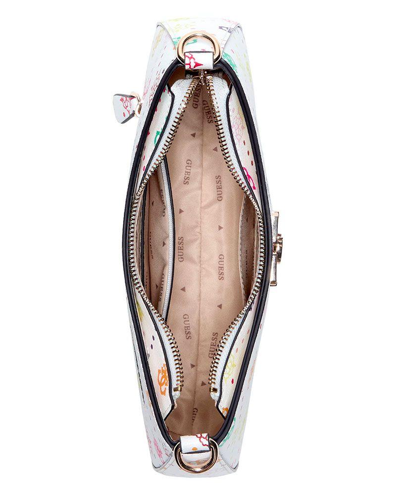 Cartera Emelie Logo Top Zip Shldr Bag Blanco-4