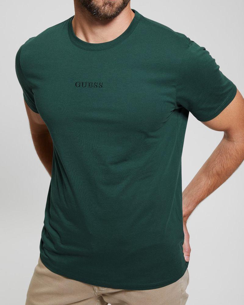 Polera Guess Hombre Ss Guess Emb Pima Crew Verde-2