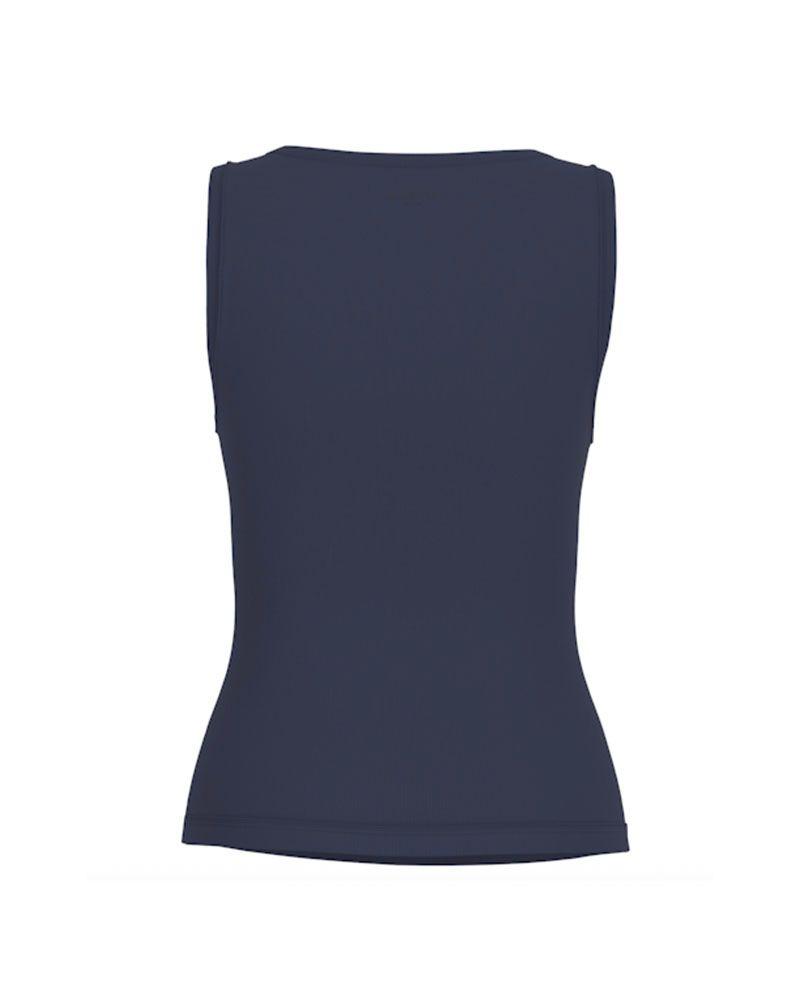Top Viviana Logo Tank Azul Mujer-5