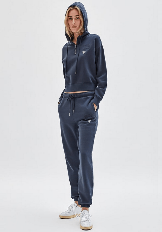 Polerón Guess Mujer Go Olivia Classic Logo Hoodie Azul-1