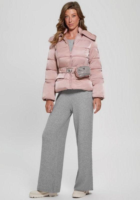 Chaqueta Guess Mujer Glitzy Puffa Rosa-1