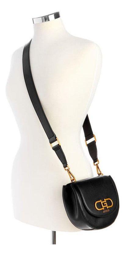 Mini Cartera Guess Mujer Fleet Mini Saddle Crossbody Negro-4