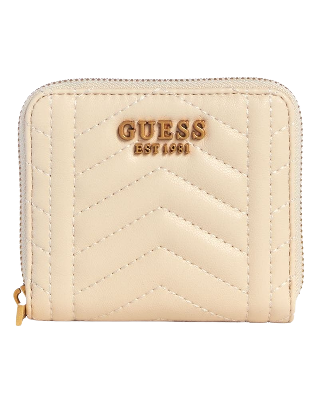 Billetera Guess Mujer Lovide Slg Small Zip Around Crema-0