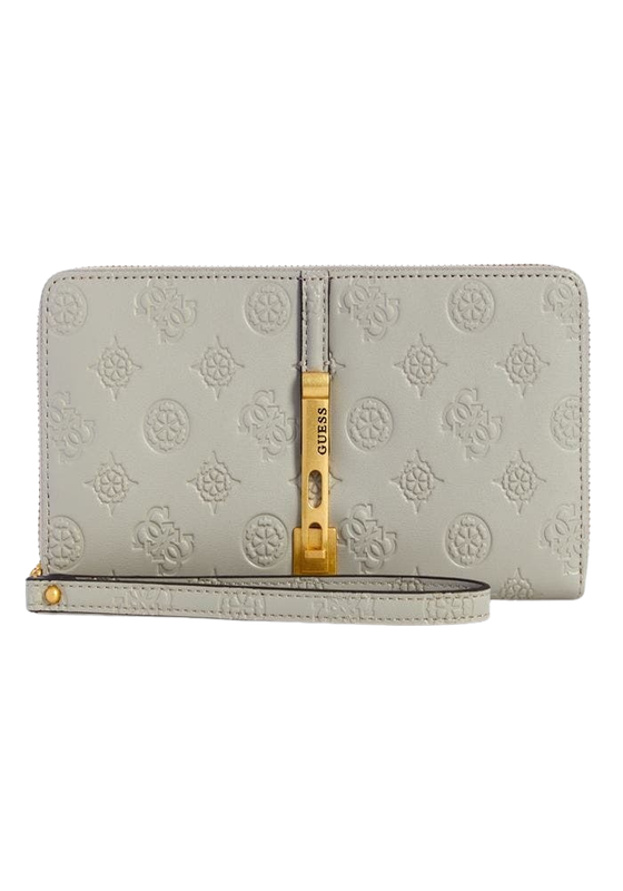 Billetera Guess Mujer James Logo Slg Cheque Organizr Gris-0