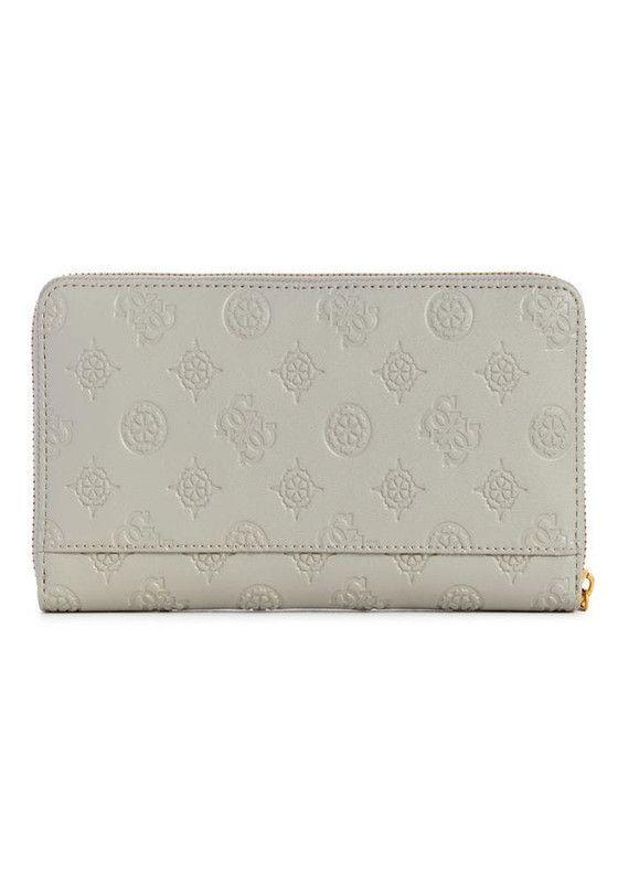 Billetera Guess Mujer James Logo Slg Cheque Organizr Gris-1
