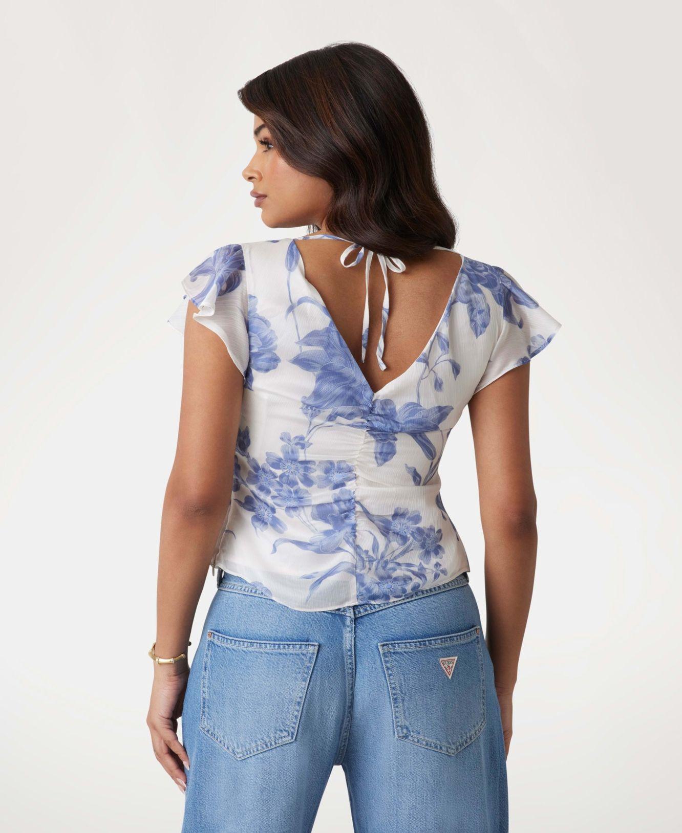 Polera Ss Melanie Chiffon Top Multicolor-2