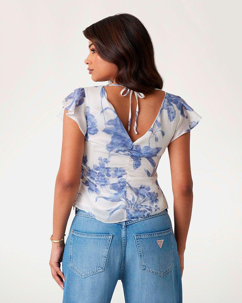 Polera Ss Melanie Chiffon Top Multicolor-2