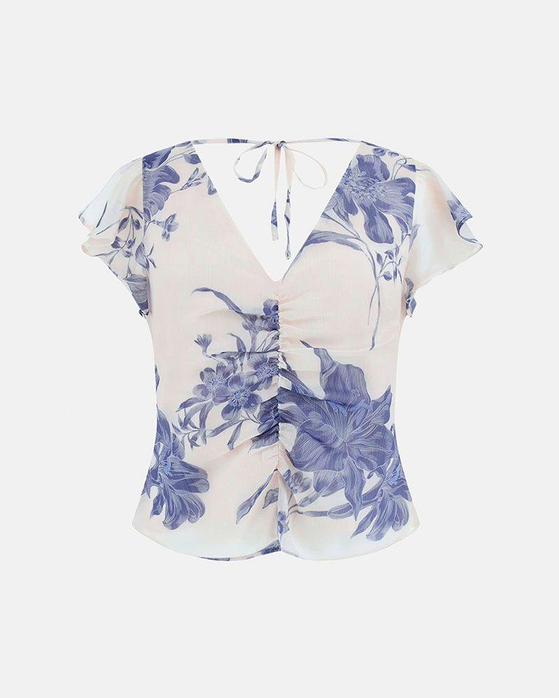 Polera Ss Melanie Chiffon Top Multicolor-5