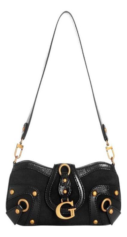 Cartera Guess Mujer Gloss Vintage Tp Zp Shouldr Bg Negro-0