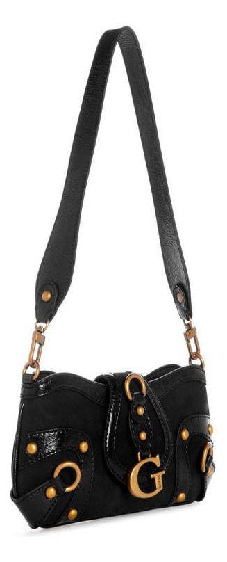 Cartera Guess Mujer Gloss Vintage Tp Zp Shouldr Bg Negro-1