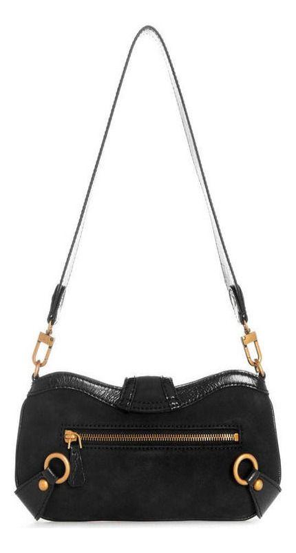 Cartera Guess Mujer Gloss Vintage Tp Zp Shouldr Bg Negro-2