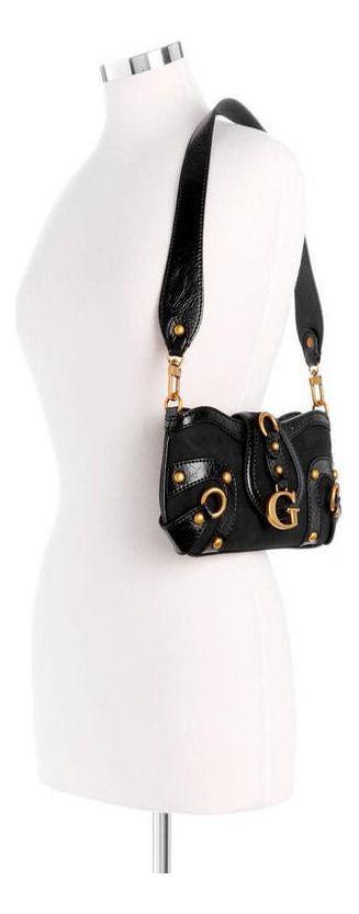 Cartera Guess Mujer Gloss Vintage Tp Zp Shouldr Bg Negro-4