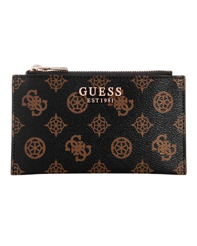 Billetera Guess Mujer Laurel Slg Dble Zip Coin Purse Café-0