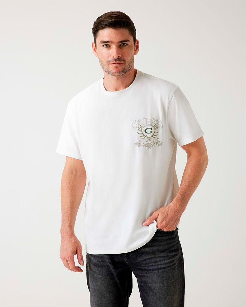 Polera Ss Bsc Great Outdoors Tee Blanco Hombre-0