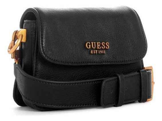 Mini Cartera Guess Mujer Arja Mini Crossbody Flap Negro-1