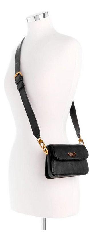 Mini Cartera Guess Mujer Arja Mini Crossbody Flap Negro-4