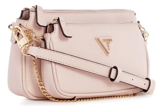 Cartera Guess Mujer Noelle Dbl Pouch Crossbody Crema.-1