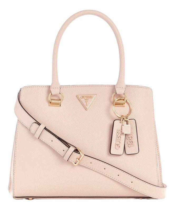 Cartera Guess Mujer Noelle Girlfriend Satchel Rosado.-0