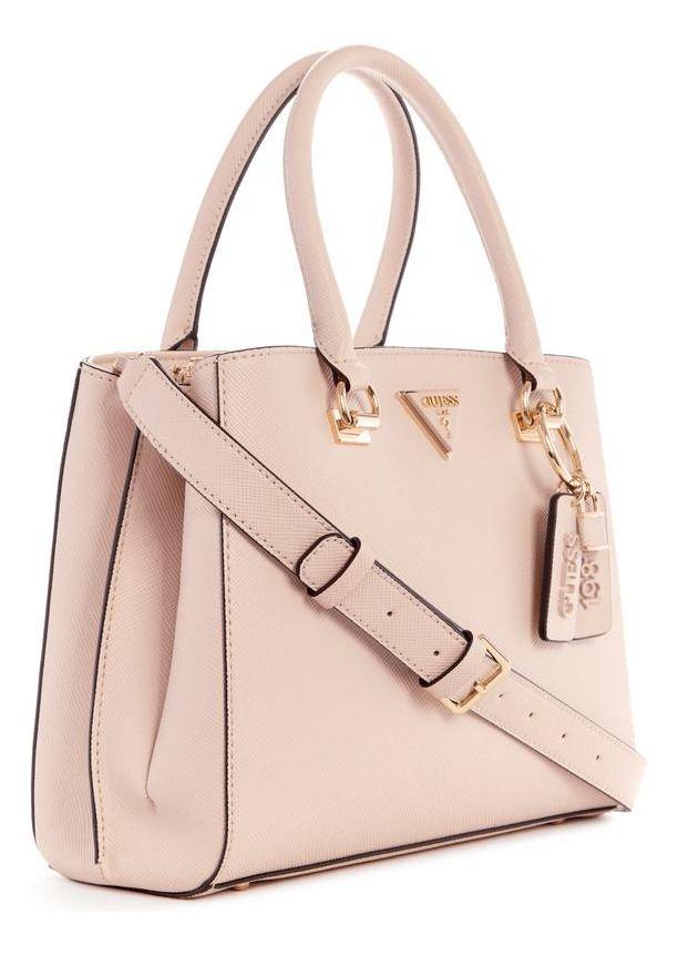 Cartera Guess Mujer Noelle Girlfriend Satchel Rosado.-1