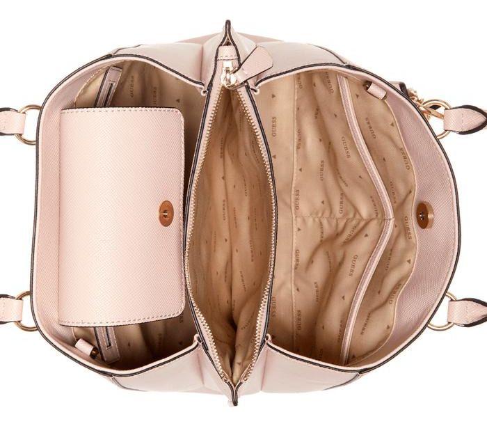 Cartera Guess Mujer Noelle Girlfriend Satchel Rosado.-3