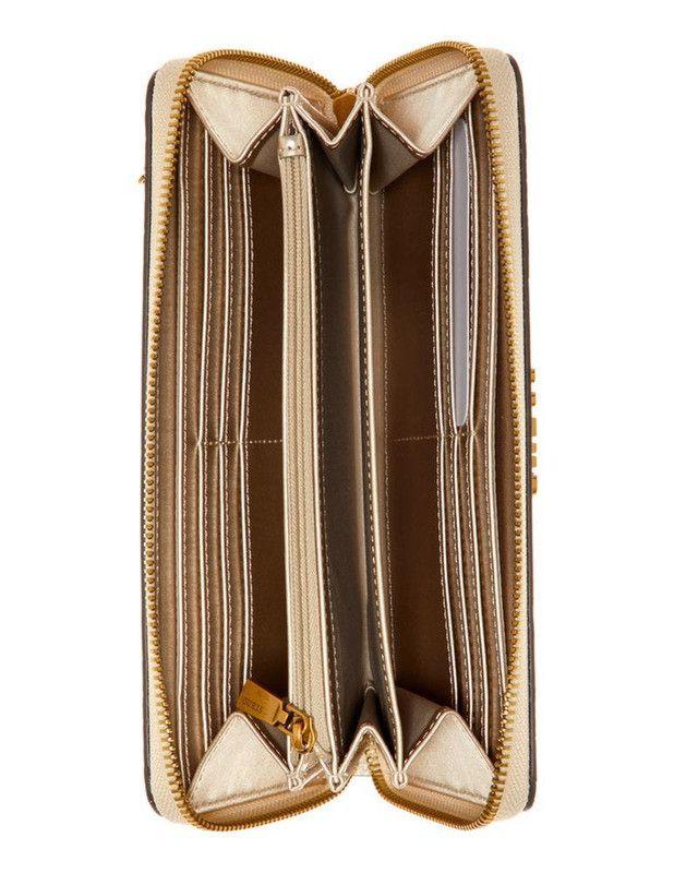 Billetera Guess Mujer Izzy Slg Large Zip Around Crema-2