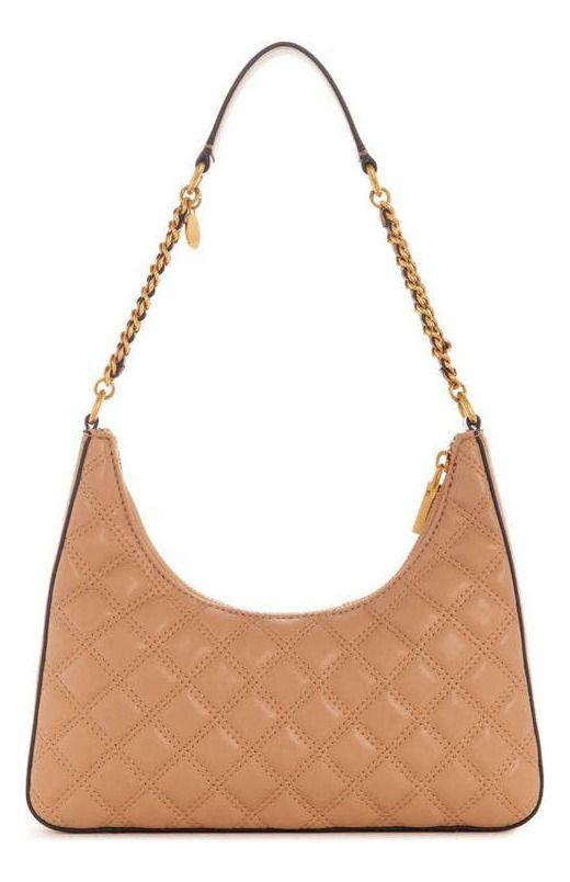 Cartera Guess Mujer Giully Top Zip Shoulder Bag Beige-2