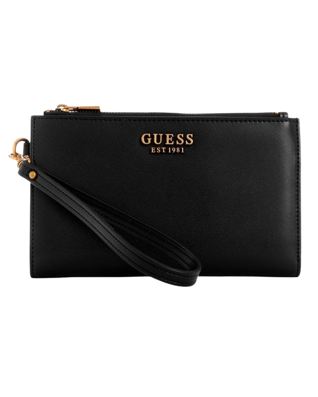 Billetera Guess Mujer Laurel Slg Double Zip Organizr Negro-0