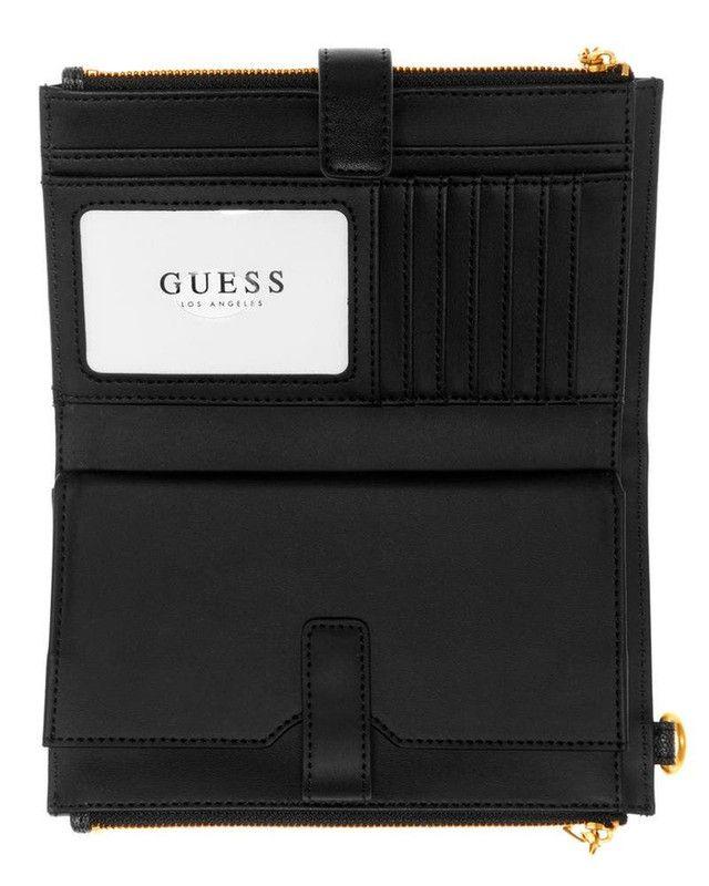 Billetera Guess Mujer Laurel Slg Double Zip Organizr Negro-2
