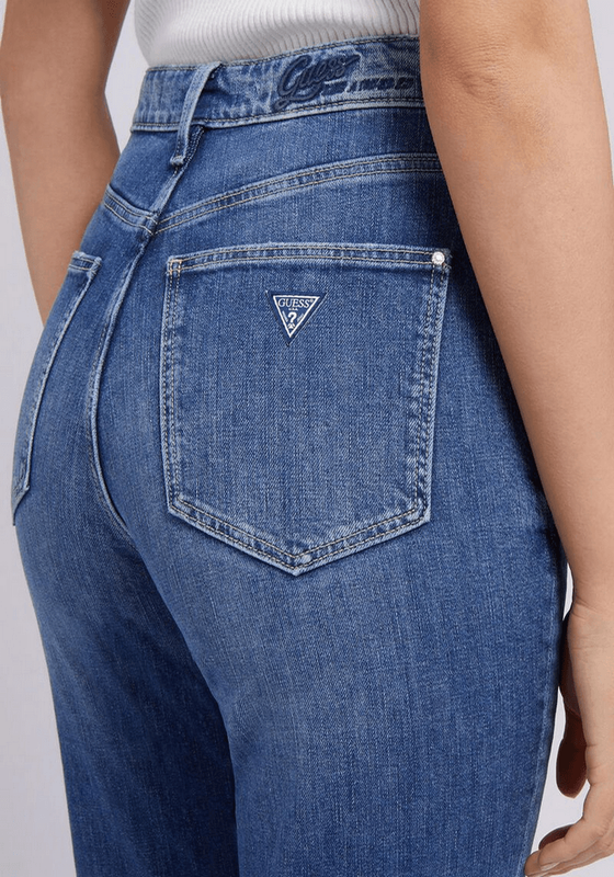 Jeans Guess Mujer 80S Straight Split Azul-1