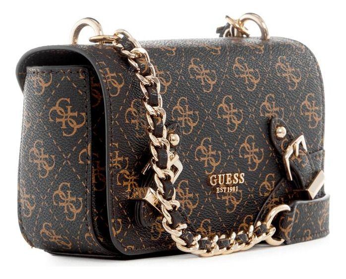 Mini Cartera Guess Mujer Didi Mini Crossbody Flap Café-1