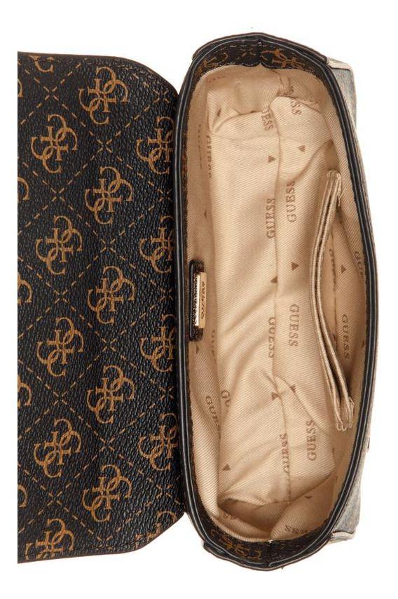 Mini Cartera Guess Mujer Didi Mini Crossbody Flap Café-2