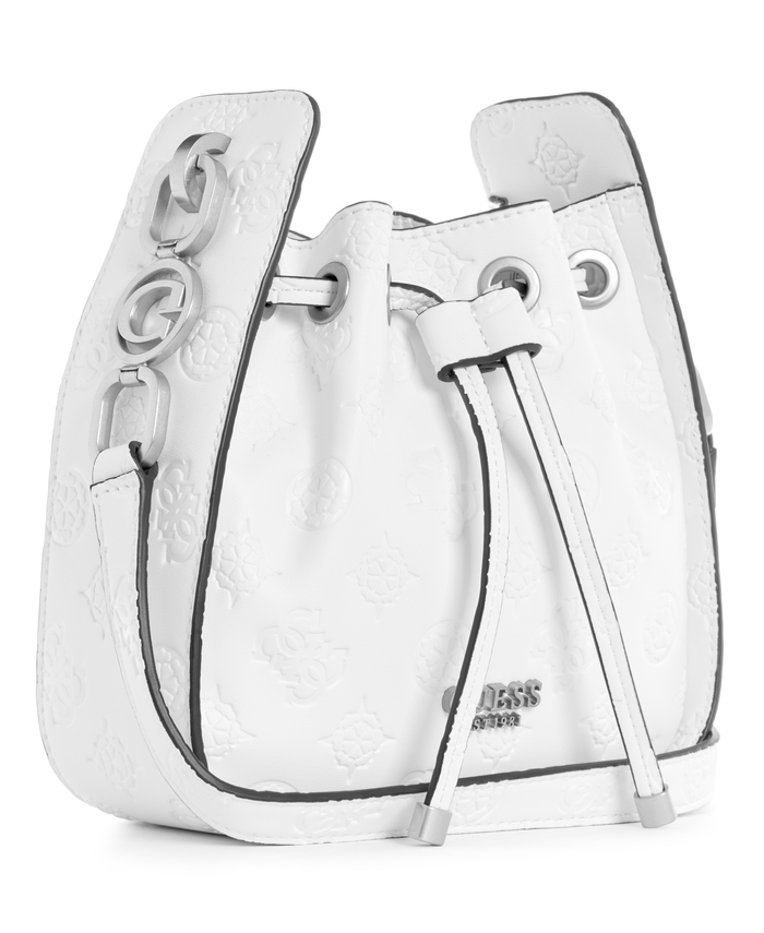 Cartera Guess Mujer Galeria Bucket Blanco-1