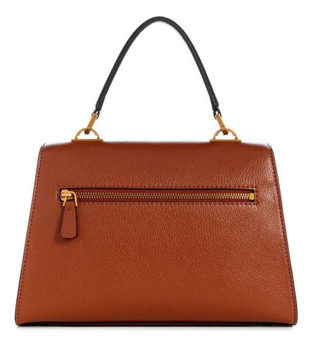 Cartera Guess Mujer Sestri Top Handle Flap Café.-2