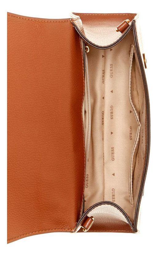 Cartera Guess Mujer Sestri Top Handle Flap Café.-3