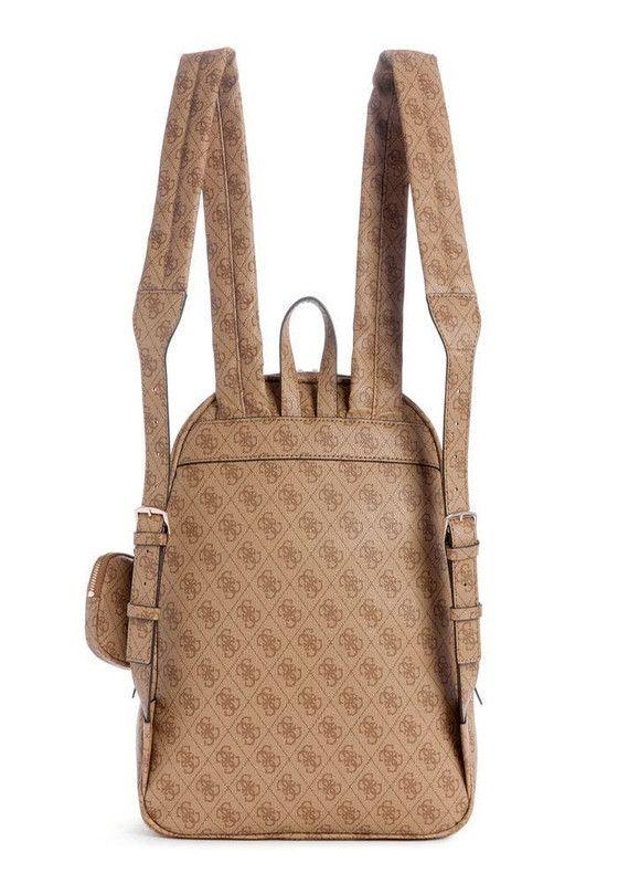 Mochila Guess Mujer Power Play Large Tech Backpack Café-2