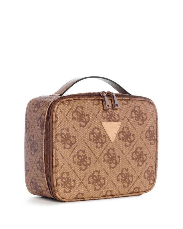 Cosmetiquero Guess Mujer Berta Cosmetic Organizer Case Café-1