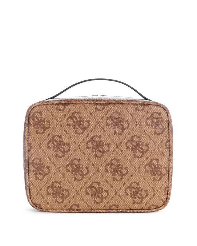 Cosmetiquero Guess Mujer Berta Cosmetic Organizer Case Café-2