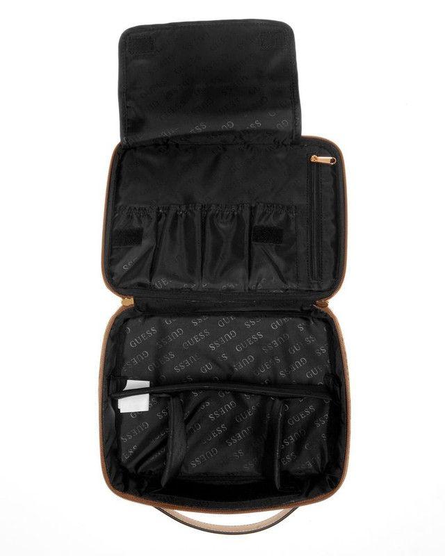 Cosmetiquero Guess Mujer Berta Cosmetic Organizer Case Café-3