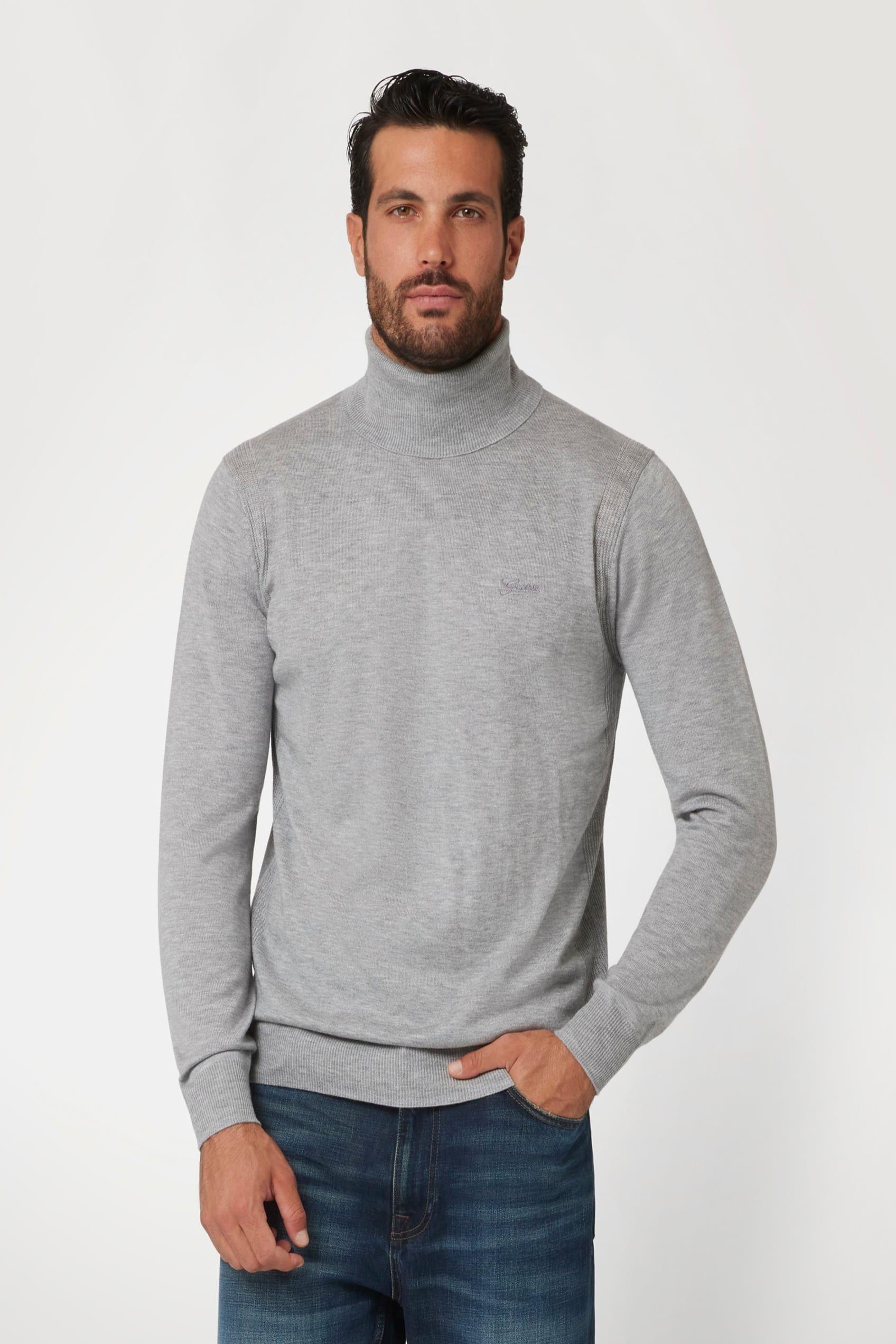 Sweater Guess Hombre Ebenezer Tn Swtr Gris-0