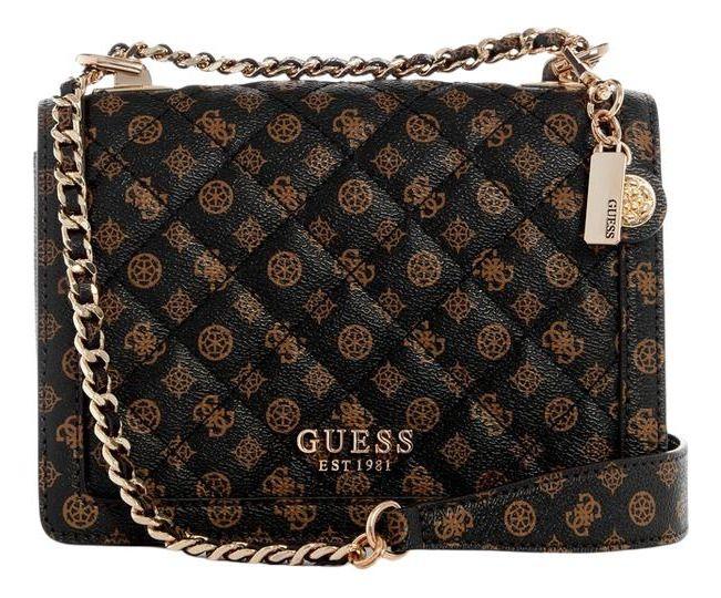 Cartera Guess Mujer Abey Convertible Xbody Flap Café-0