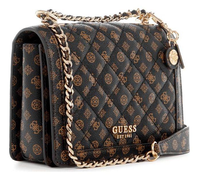 Cartera Guess Mujer Abey Convertible Xbody Flap Café-1