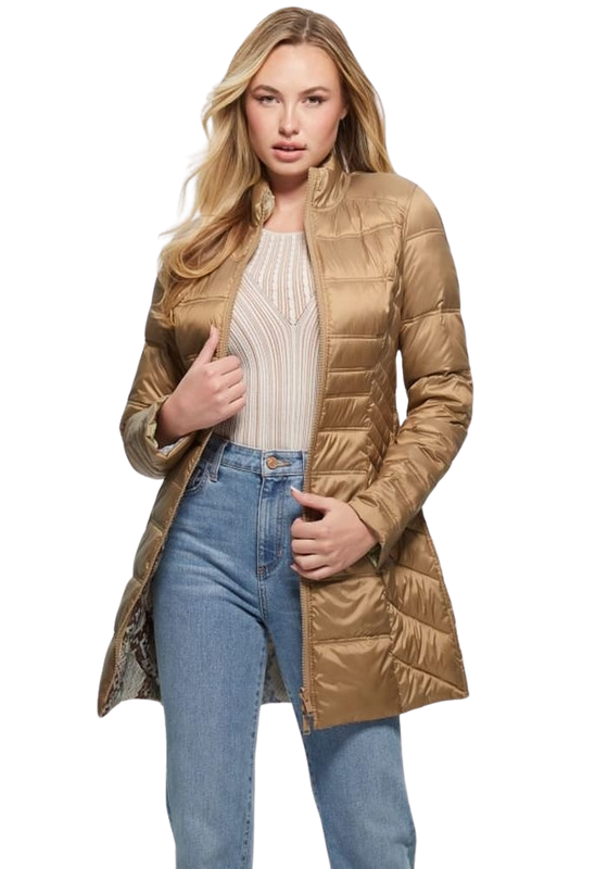 Chaqueta Guess Mujer Joy Reversible Jacket Beige-0